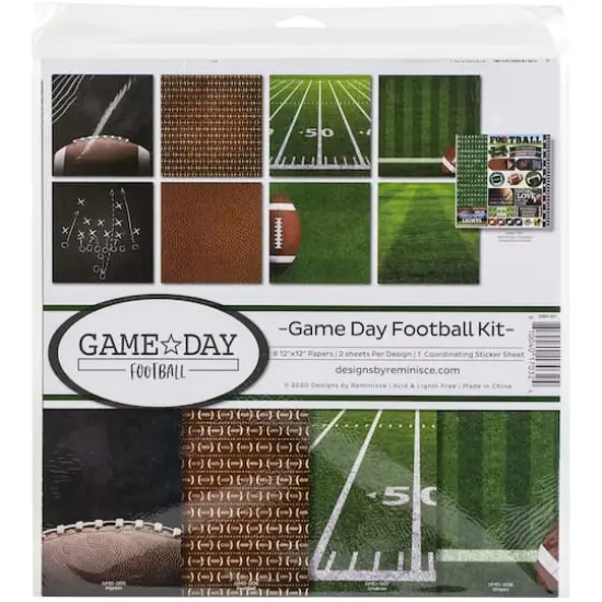 Reminisce Collection Kit 12"X12"-Game Day Football {1}