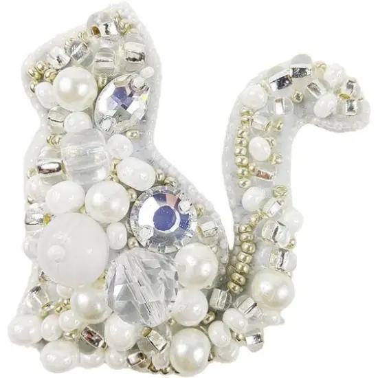 Crystal Art Beadwork Kit For Creating Brooch Cat {3}