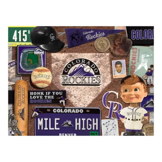 MLB Baseball Retro Series 500 Piece Puzzle Colorado Rockies {5}