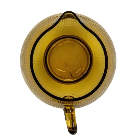 Hello Honey&reg; 2.5qt. Amber Round Ribbed Glass Pitcher {8}