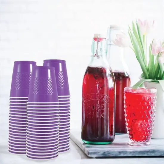 JAM Paper 12oz.Plastic Party Cups, 20ct. Purple {4}