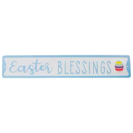 Easter Blessings Egg Metal Wall Sign D&eacute;cor {1}