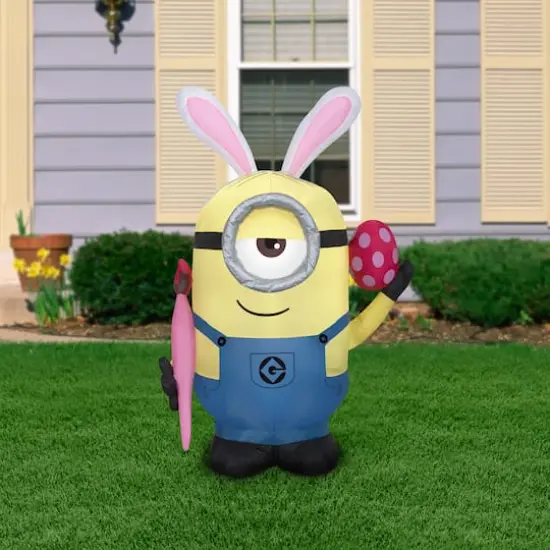 4ft. Airblown&reg; Inflatable Easter Minion Stuart {3}