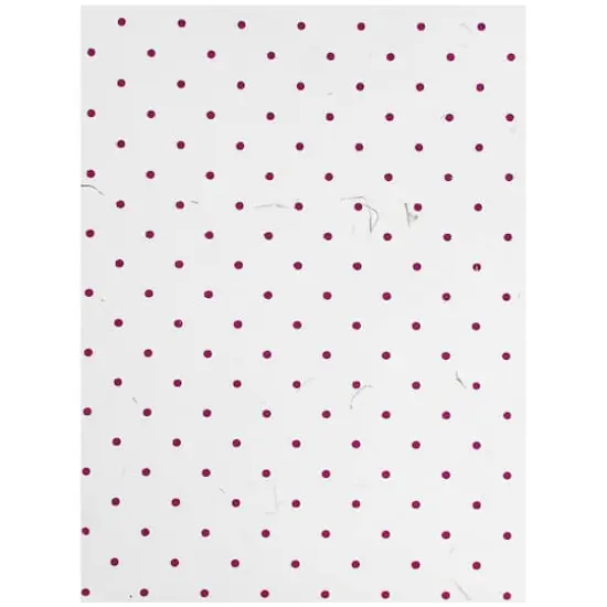 JAM Paper White & Burgundy Dots Handmade Recycled Folders, 6ct. {1}