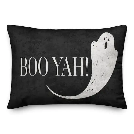 Boo Yah Ghost 14" x 20" Throw Pillow {1}
