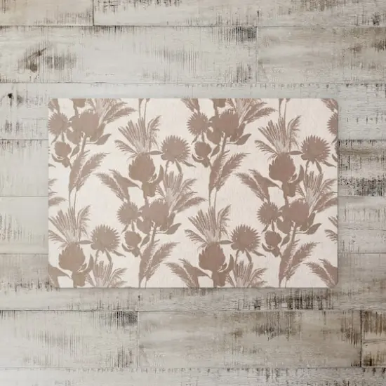 Tonal Protea Blooms Floor Mat Neutral Tones {3}