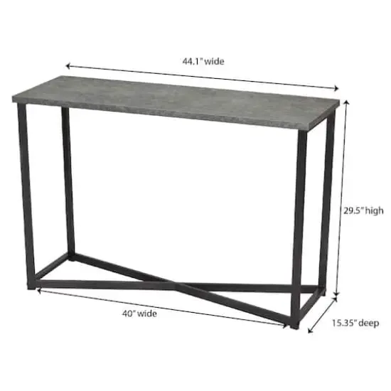 Household Essentials Jamestown 30" Console Table Gray {5}