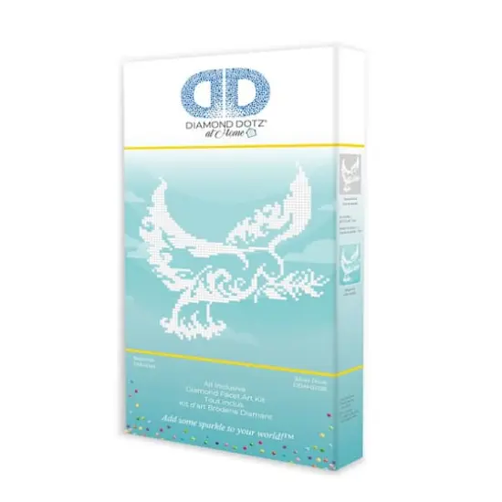 Diamond Dotz&reg; at Home Beginner Silver Dove Diamond Painting Kit {3}