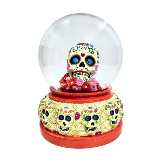 6.75" Sugar Skull Musical Water Globe by Ashland&reg; {1}