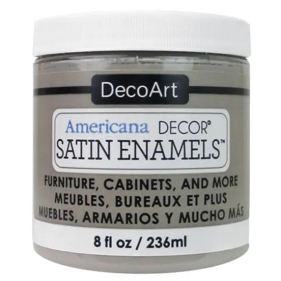 DecoArt&reg; Americana Decor&reg; Satin Enamels&trade;, 8oz. Smoke Grey {2}