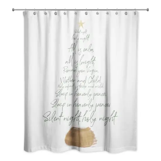 Silent Night Tree 71" x 74" Shower Curtain {1}
