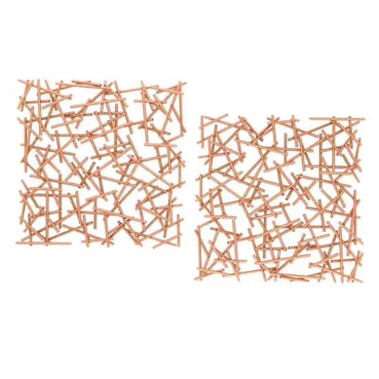 20" Copper Metal Contemporary Abstract Wall D&eacute;cor Set {1}