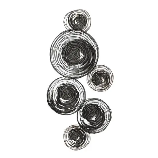 42" Black, Silver & Gold Metal Contemporary Wall D&eacute;cor {6}