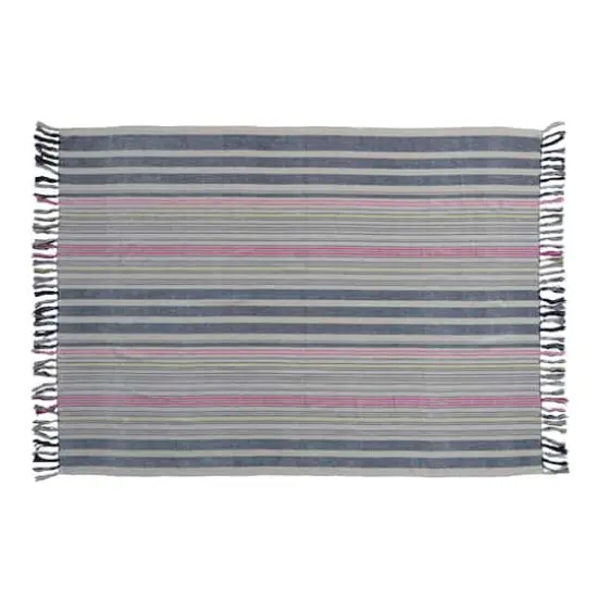 Hello Honey&reg; Multicolor Stripes & Fringe Throw Blanket {6}