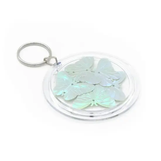 Round Clear Plastic Keychains, 16ct. by Creatology&trade; {3}