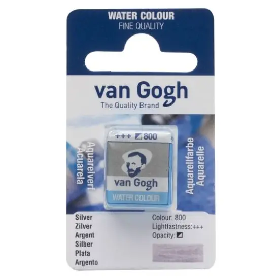 Van Gogh Watercolor Paint, Half Pan 800 Silver {1}