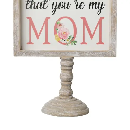 Glitzhome&reg; 11.5" Wood Mother's Day Table D&eacute;cor {8}
