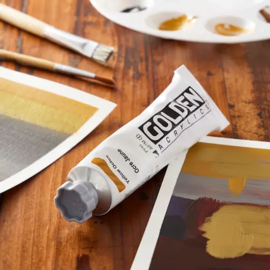 Golden&reg; 2oz. Heavy Body Acrylic Paint Yellow Ochre {3}