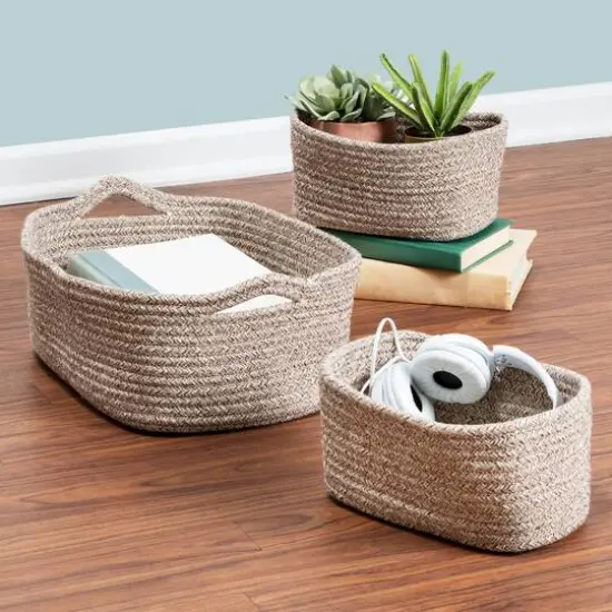 Honey Can Do Champagne Nested Linen Basket Set {8}