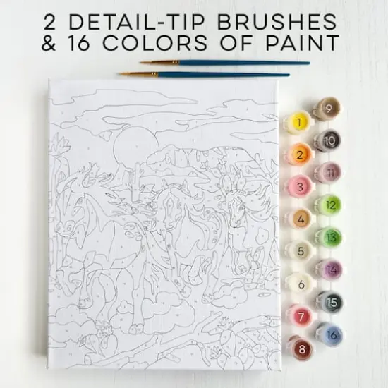 Bright Stripes iHeartArt Wild Horses Paint by Numbers Activity Kit {5}