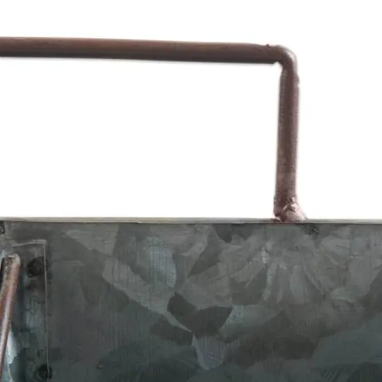 DII&reg; 18" Galvanized Metal Farmhouse Caddy Tray {7}
