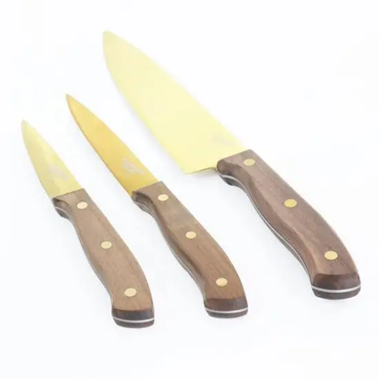 Gibson Home&reg; Alaniz 3-Piece Gold Titanium-Plated Cutlery Set {9}