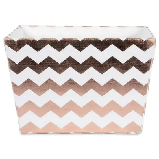 Polyester Chevron Trapezoid Bin Copper {6}