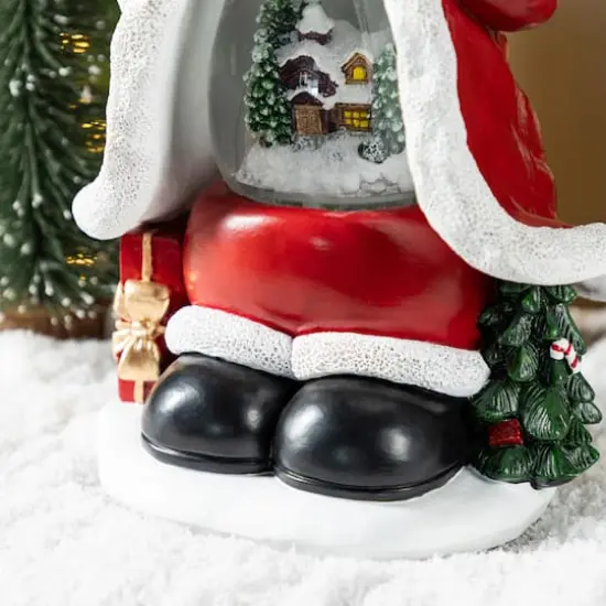 Glitzhome® 100mm Christmas Resin Lighted Snowflakes Snowman Waterglobe {7}