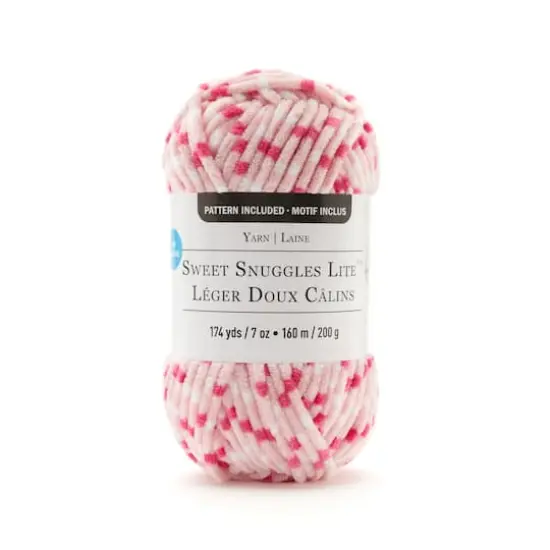 Sweet Snuggles Lite&trade; Variegated Striped Yarn by Loops & Threads&reg;Perfect Pink {1}
