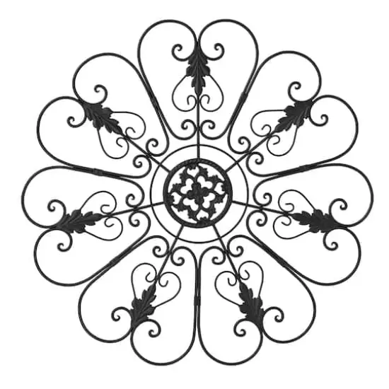 Glitzhome&reg; 23.75" Traditional Iron Scroll Wall D&eacute;cor {1}
