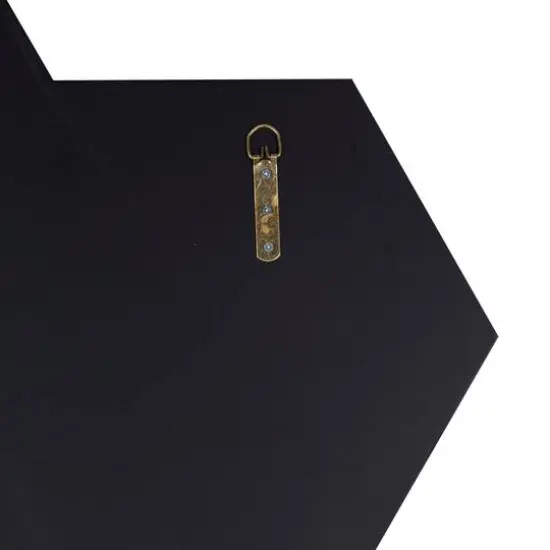 41" Silver Glass Glam Hexagon Wall Mirror {6}