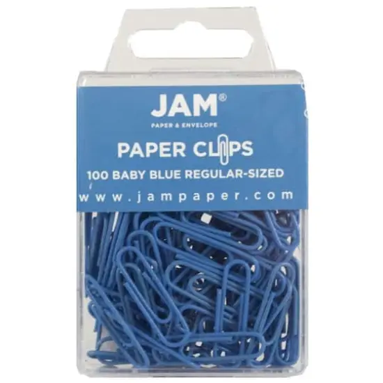 JAM Paper Desk Essentials Paper Clips & Binder Clips Kit Blue {4}