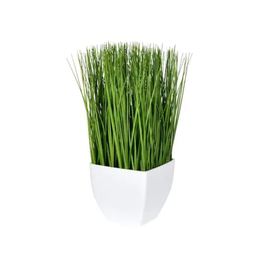 11.5" Artificial Green Potted Grass {1}