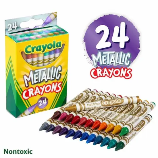 6 Packs: 24 ct. (144) Crayola&reg; Metallic Crayons {6}