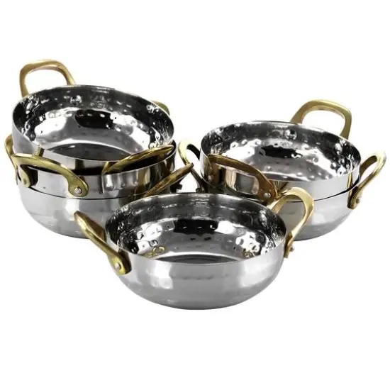 Gibson Home&reg; Lannister 5'' Stainless Steel Mini Serving Bowl Cookware Set {6}