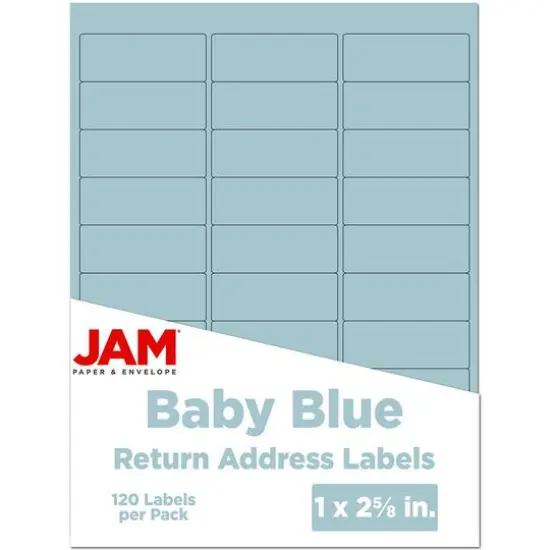 JAM Paper Standard Mailing Return Address Labels Baby Blue {1}