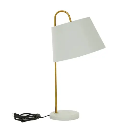 22" White Metal Modern Table Lamp {3}