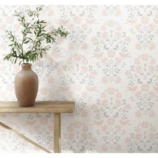 RoomMates Rose Lindo Woodland Peel & Stick Wallpaper Pink {5}