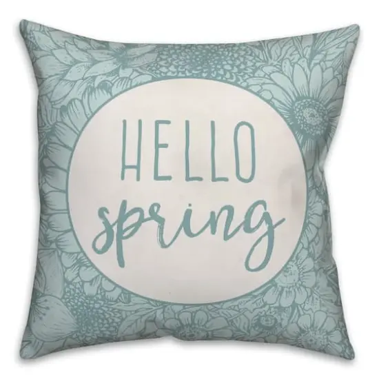 Hello Spring Throw Pillow {1}