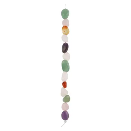 Multicolored Stone Irregular Oval Bead Mix by Bead Landing&trade; {4}