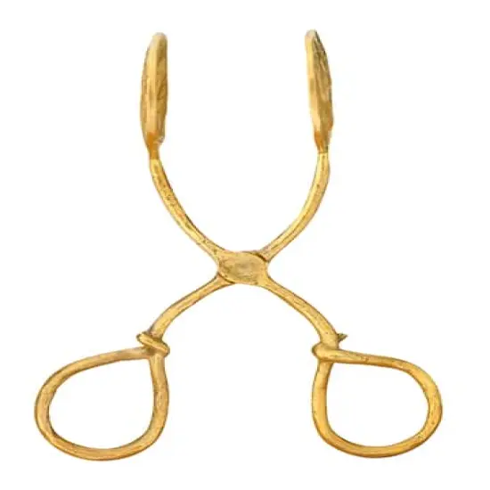 Hello Honey&reg; 8" Gold Embossed Leaf Shaped Tongs {5}
