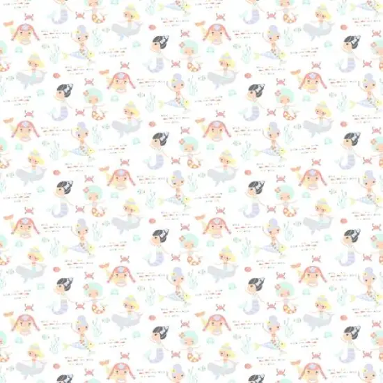 Springs Creative Mermaid Cotton Fabric {3}