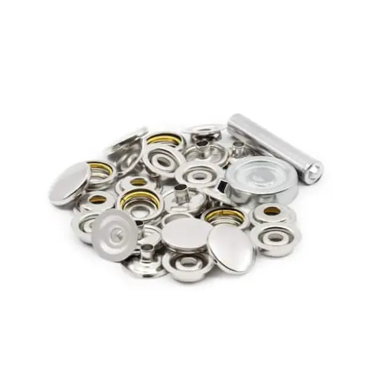 Dritz&reg; Nickel-Plated Brass Heavy Duty Snap Kit, 15mm {6}