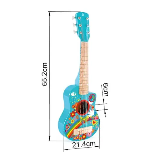 Hape 26" Flower Power First Musical Guitar {4}