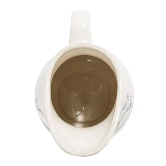 Hello Honey&reg; 2qt. White & Charcoal Flower Design Stoneware Pitcher {6}