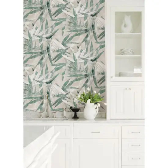 NuWallpaper Egypt Sherrod Jade Bali Bamboo Peel & Stick Wallpaper {4}