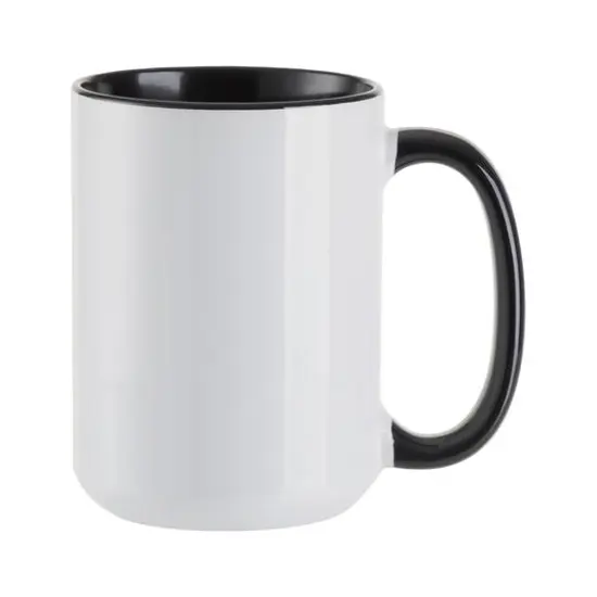 Craft Express 6ct. 15oz. Black Sublimation Two Tone Mugs {1}