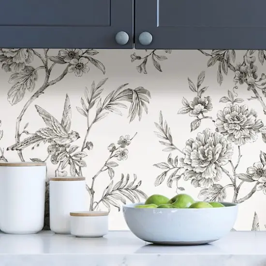 NuWallpaper Charcoal Longwood Peel & Stick Wallpaper {3}