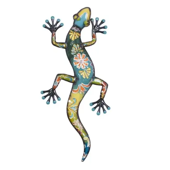 Multicolored Metal Lizard Wall Decoration {1}