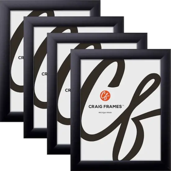4 Pack Craig Frames Contemporary Gallery Black Picture Frame {1}